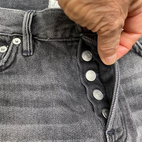 Free People Loving Good Vibrations distressed black denim jeans size 25 - Picture 9 of 15